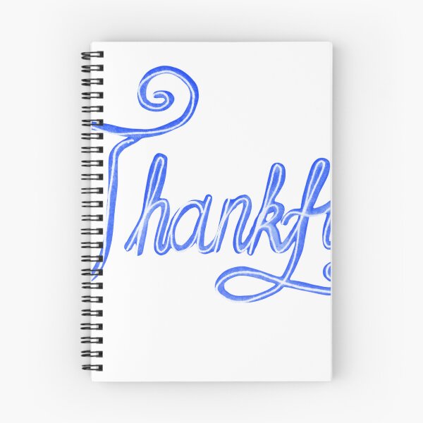 Item preview, Thankful blue hand lettering designed and sold by LitchiArt.