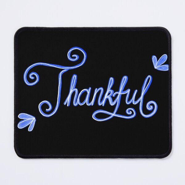 Item preview, Thankful blue hand lettering designed and sold by LitchiArt.