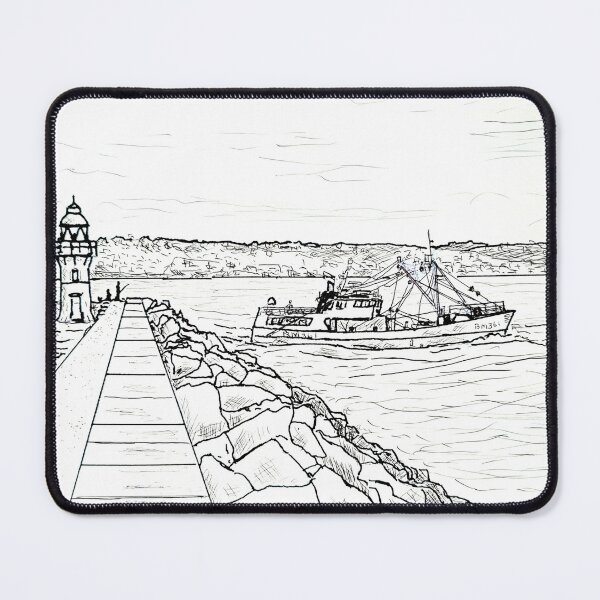 Item preview, Brixham Trawler B361 passing Brixham Breakwater Lighthouse  designed and sold by Mackenzie Moulton International Artist .