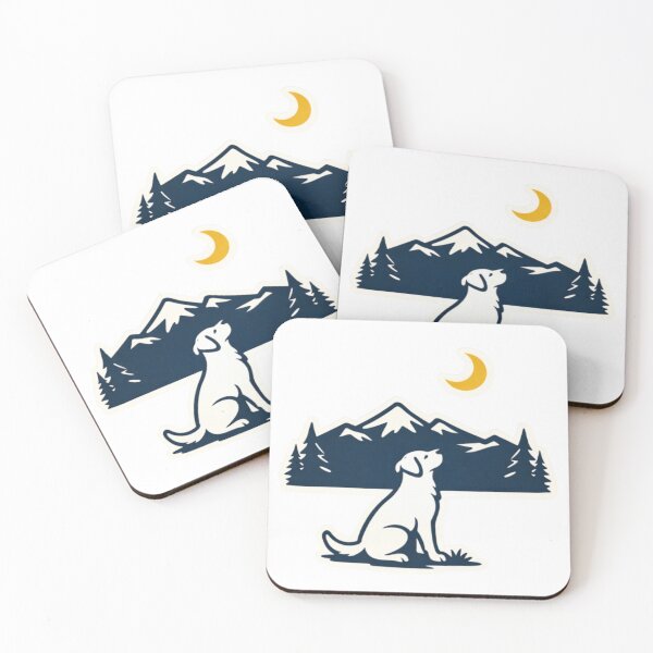 Item preview, Labrador Retriever – Minimal Mountain Moon Badge designed and sold by PawPrintCustom.