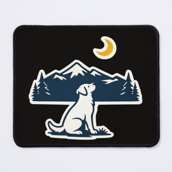 Item preview, Labrador Retriever – Minimal Mountain Moon Badge designed and sold by PawPrintCustom.