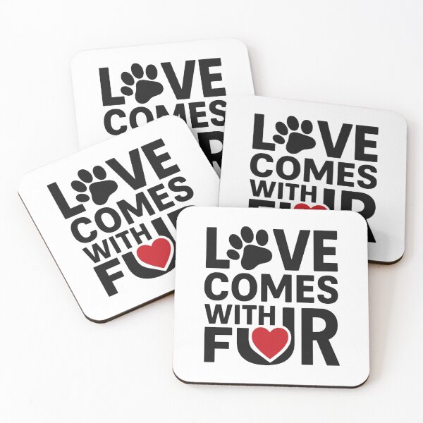 Item preview, Love Comes With Fur - Bold Valentine Pet Design designed and sold by MKreative Studio.