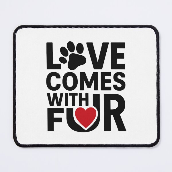 Item preview, Love Comes With Fur - Bold Valentine Pet Design designed and sold by MKreative Studio.