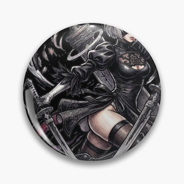 Item preview, YoRHa 2B Nier Automata T-Shirt | Black Dress Blindfold Katana Pod 042 designed and sold by Senpaiwaves.