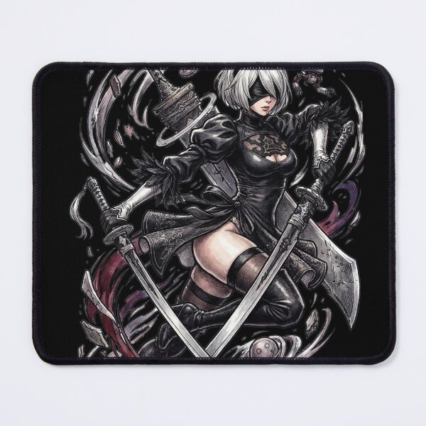 Item preview, YoRHa 2B Nier Automata T-Shirt | Black Dress Blindfold Katana Pod 042 designed and sold by Senpaiwaves.
