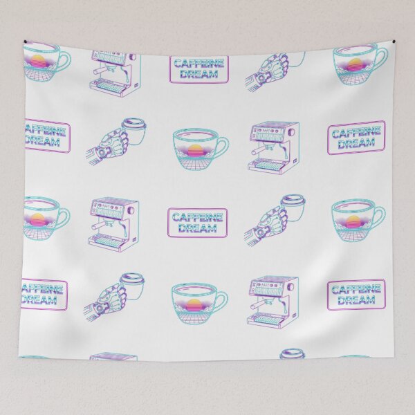 Item preview, Retro-Futuristic Cyberpunk Coffee Neon Sticker Set designed and sold by NonditStudio.