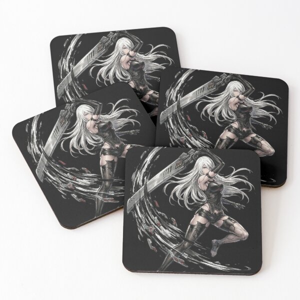 Item preview, A2 Nier Automata T-Shirt | Emotive Android Short Hair Katana Pod Support designed and sold by Senpaiwaves.