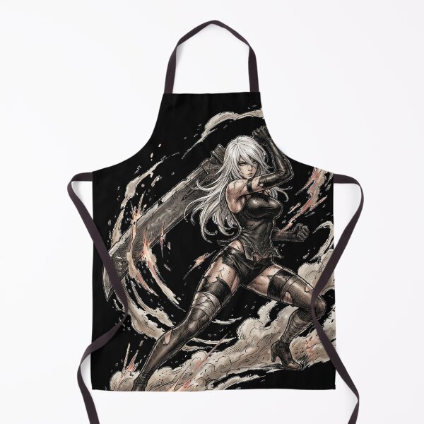 Item preview, A2 Nier Automata T-Shirt | Short White Hair Katana Blindfold YoRHa designed and sold by Senpaiwaves.