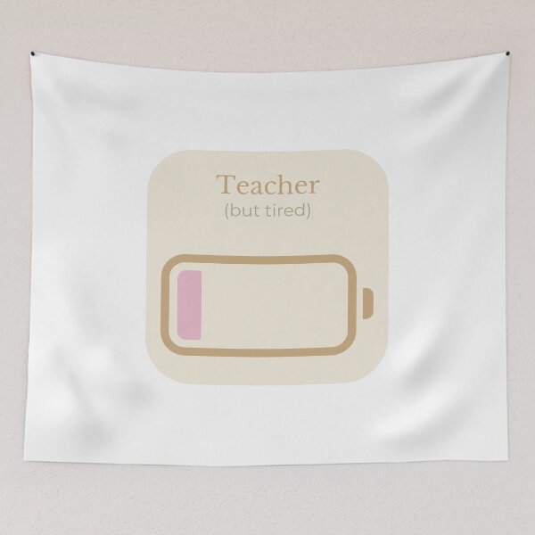 Item preview, Teacher, But Tired – Cozy Teacher Burnout Design designed and sold by ChibiKiramimi.