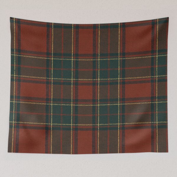 Item preview, Luxury Tartan Plaid with Gold Thread designed and sold by myforestfog.