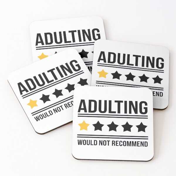Item preview, Adulting Would Not Recommend Funny Quote | One-Star Life Review Meme | Sarcastic Adult Humor Design designed and sold by Golden Blaze Studio.
