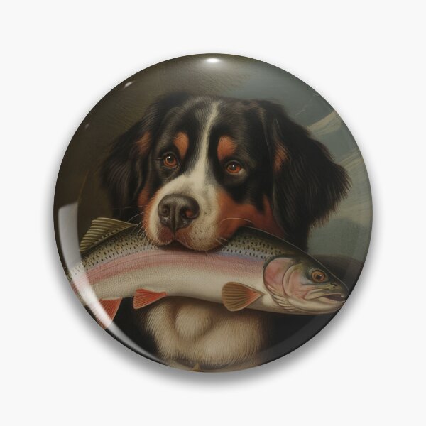Item preview, Bernese Mountain Dog with a Fish designed and sold by VictorMassacre.
