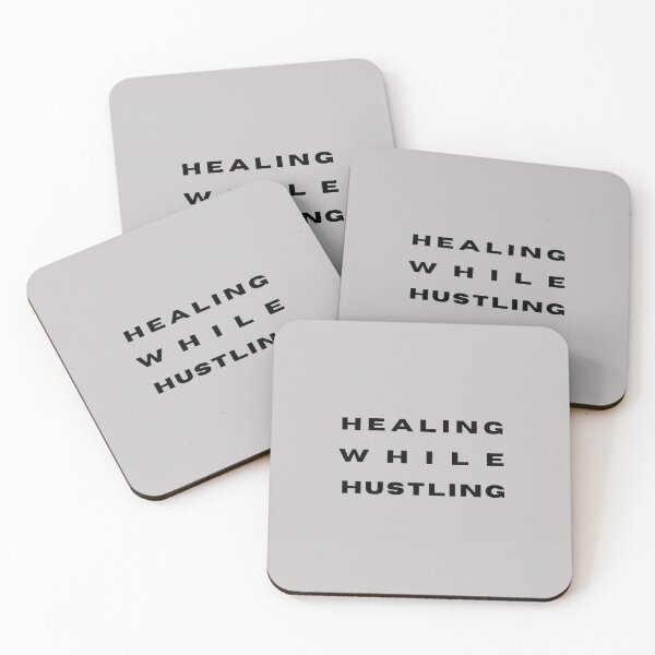 Item preview, Healing While Hustling – Black Minimal Quote designed and sold by alaa9898.