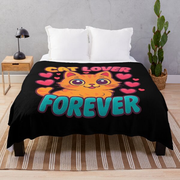 Item preview, Cat Lover Forever - Cute Valentine Cat with Hearts designed and sold by MKreative Studio.