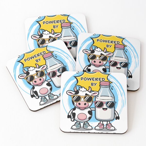 Item preview, Powered by Milk & Moo-d – Funny Cow & Milk Bottle T-Shirt designed and sold by ArtiFize Store.