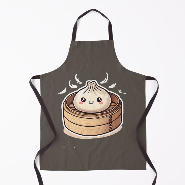 Item preview, Cute Smiling Dumpling in Bamboo Steamer designed and sold by Born to Flow.