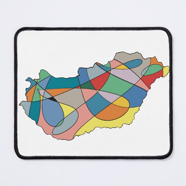 Item preview, Hungary Map Wall Art Print — Abstract Colourful Art designed and sold by iampaulmorris.