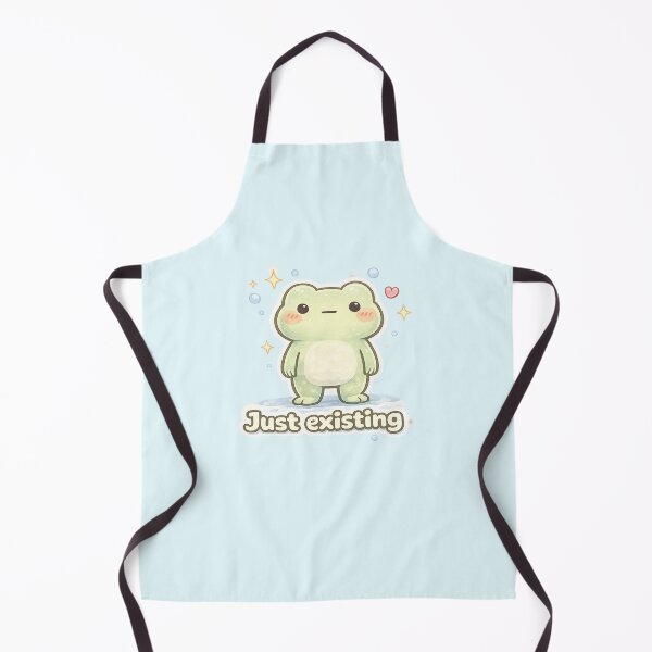Item preview, Just Existing – Cute Minimal Frog Meme Illustration designed and sold by Kylie’s Kanvas.
