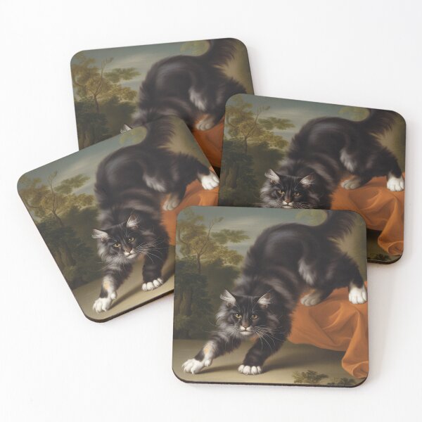 Item preview, Vintage Black Maine Coon Cat designed and sold by VictorMassacre.