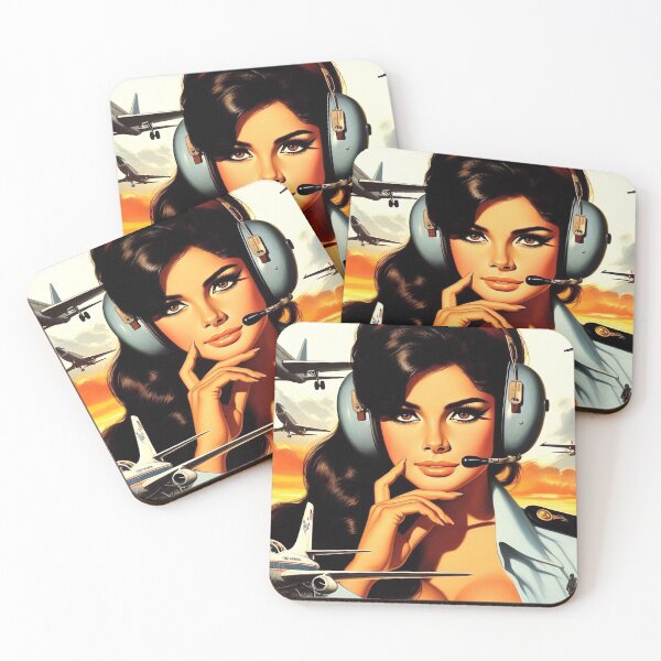 Item preview, Vintage Pilot Woman designed and sold by PulpVintage.