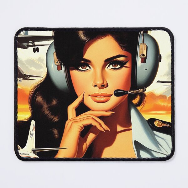 Item preview, Vintage Pilot Woman designed and sold by PulpVintage.