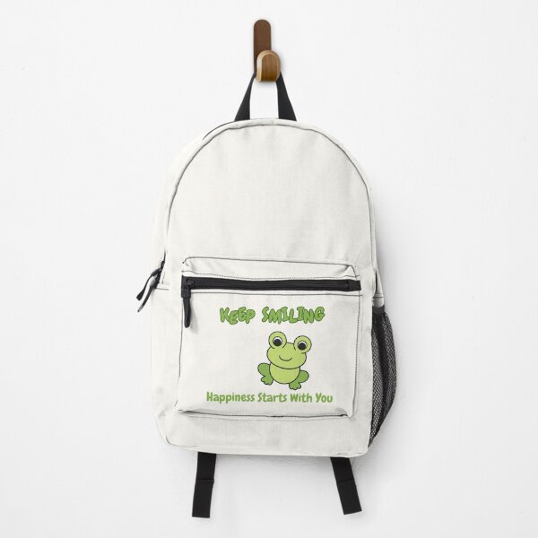 Item preview, Cute Frog Keep Smiling Quote designed and sold by Porpor Artwork.