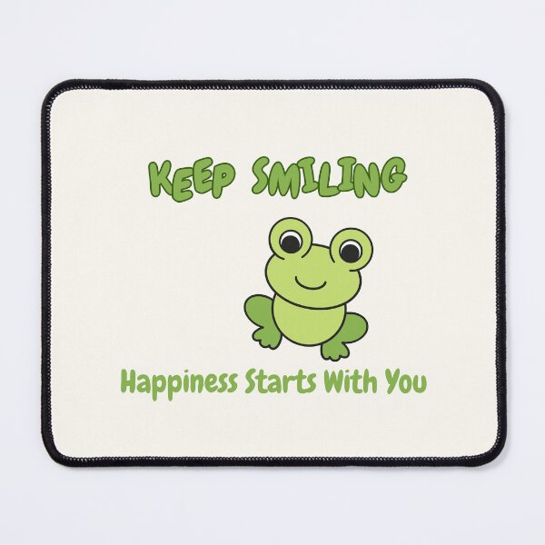 Item preview, Cute Frog Keep Smiling Quote designed and sold by Porpor Artwork.