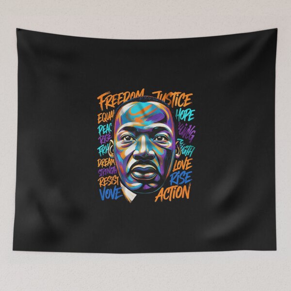 Item preview, Martin Luther King Jr Freedom Justice Hope Portrait designed and sold by GrumpySableye.