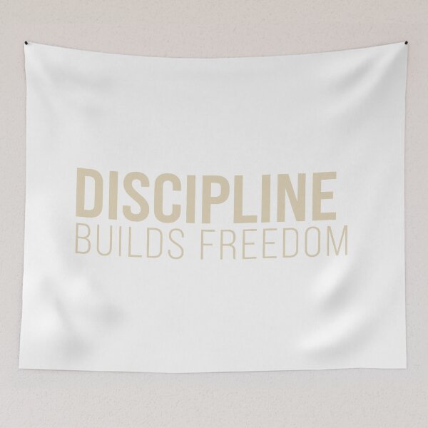 Item preview, Discipline Builds Freedom – Minimalist Motivational Quote Art designed and sold by andry01.
