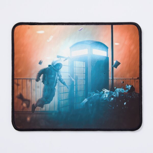 Item preview, Astronaut Floating in Front of a Telephone Box designed and sold by nebelimr.