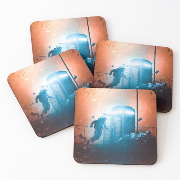 Item preview, Astronaut Floating in Front of a Telephone Box designed and sold by nebelimr.