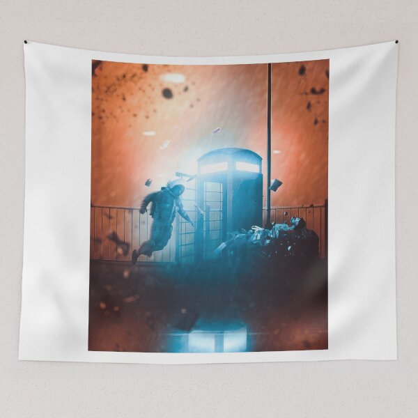 Item preview, Astronaut Floating in Front of a Telephone Box designed and sold by nebelimr.