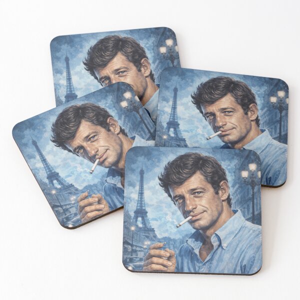 Item preview, Jean-Paul Belmondo – French New Wave Icon (1960s Cinema Art) designed and sold by PeacefulHShop.