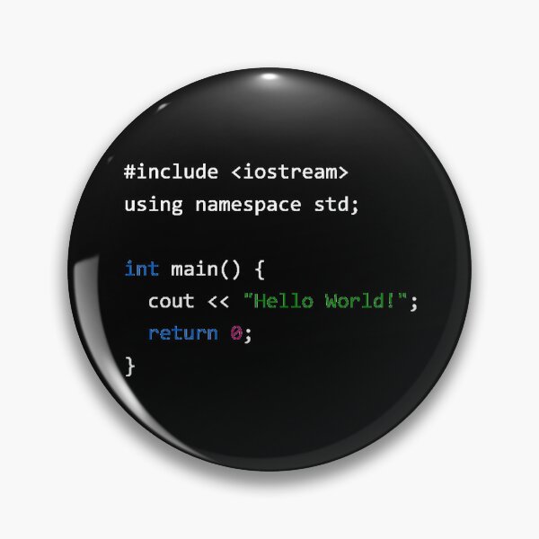 Item preview, Hello World C++ (white letters) designed and sold by DOS Games.