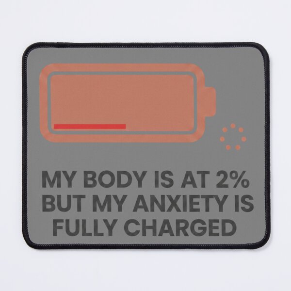 Item preview, Anxiety Meme T-Shirt Design - Low Battery & Fully Charged designed and sold by BlissHalo.