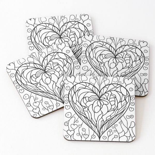Item preview, Part 1 Maze Heart Line Art – Black and White Abstract Heart Design designed and sold by Kookyclan.