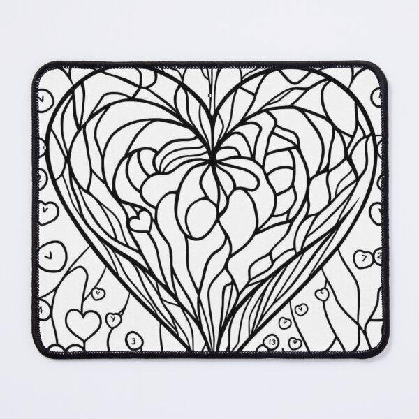 Item preview, Part 1 Maze Heart Line Art – Black and White Abstract Heart Design designed and sold by Kookyclan.
