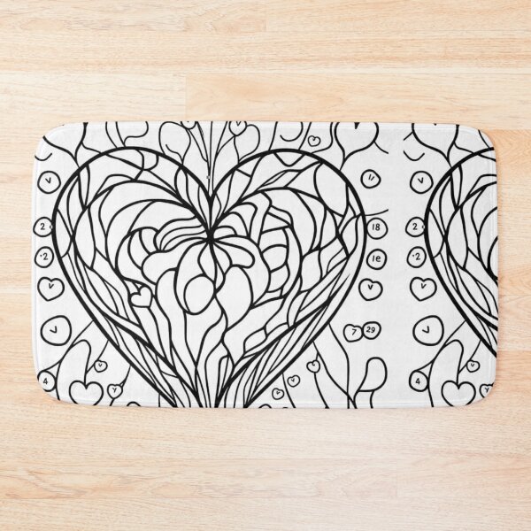 Item preview, Part 1 Maze Heart Line Art – Black and White Abstract Heart Design designed and sold by Kookyclan.