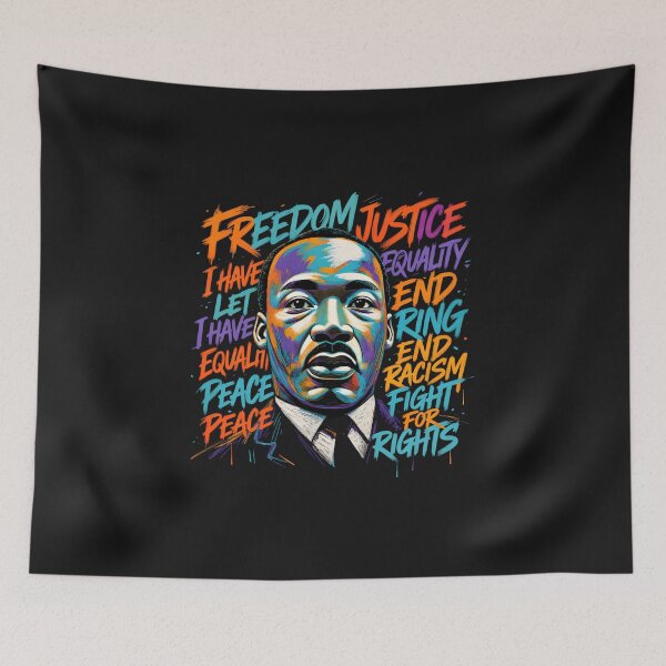 Item preview, Martin Luther King Jr Equality Peace Believe Typography designed and sold by GrumpySableye.