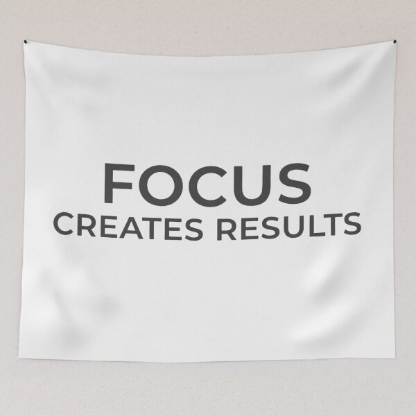 Item preview, Focus Creates Results – Minimal Motivational Quote Typography designed and sold by andry01.