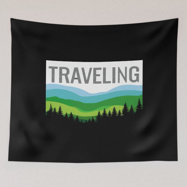 Item preview, TRAVELING Nature Poster – Scenic Forest & Mountain Landscape for Adventure Lovers & Wanderlust Souls designed and sold by Bright Nest Studio.