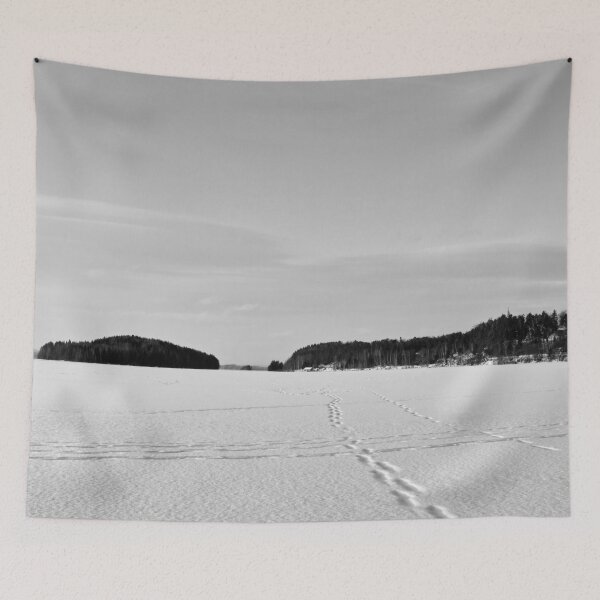 Item preview, Pathway over ice. Kulovesi Siuro 2026 bw designed and sold by Jouko Lehto Photography.