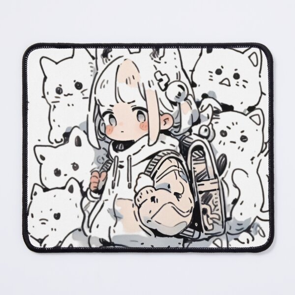 Item preview, Cute Anime Chibi Explorer with Wolf Spirit Shadow | Cozy Fantasy Art designed and sold by Dyan4.
