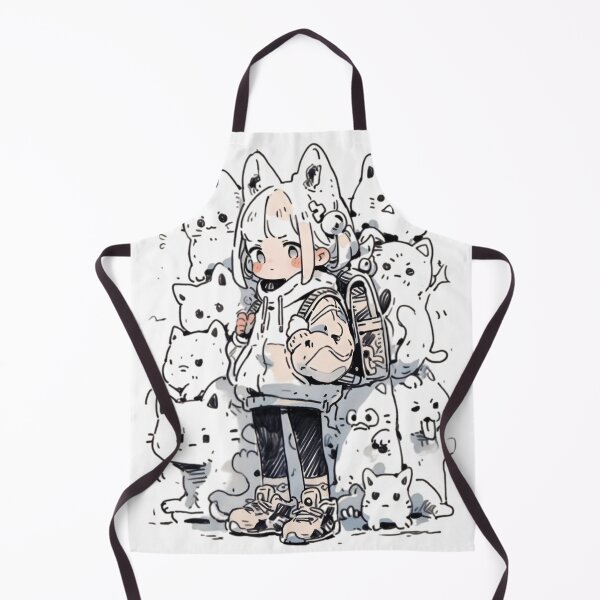 Artikelvorschau, Niedlicher Anime-Chibi-Forscher mit Wolfsgeistschatten | Gemütliche Fantasy-Kunst entworfen und verkauft von Dyan4.