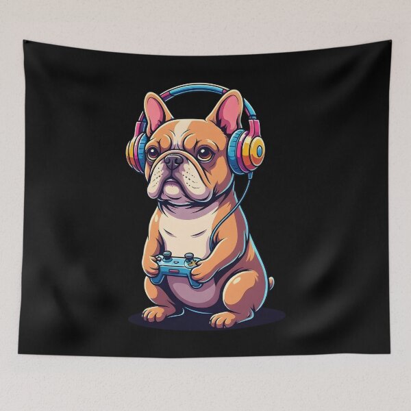 Item preview, French Bulldog Funny Video Games designed and sold by OlakunleOloroz.