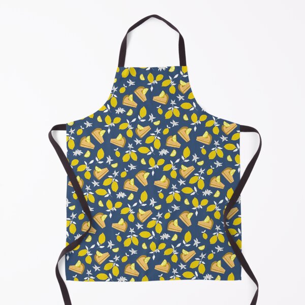Item preview, Lemon Pie Citrus Blossom Blue Yellow Hand-Drawn Sweet Dessert designed and sold by studiomamabara.