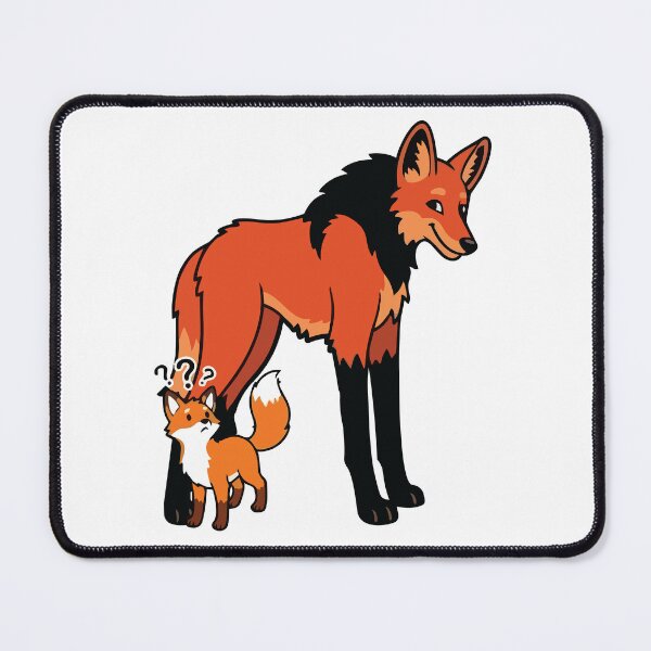 Item preview, Tall Fox Energy Funny Maned Wolf Comparison designed and sold by Petzzz.
