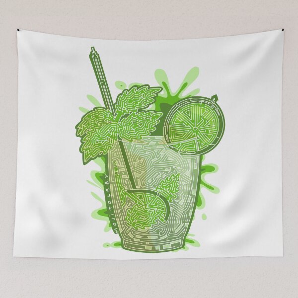 Item preview, Labyrinthine Mojito (white lines) designed and sold by TomiAx.