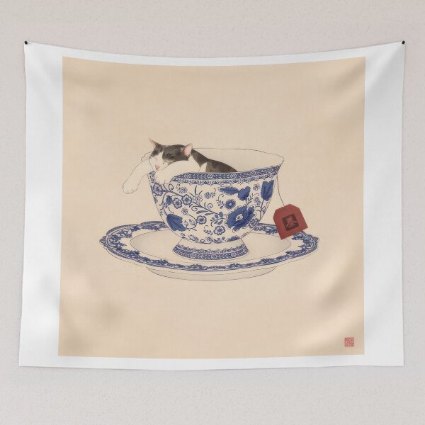 Item preview, Cat in Cup of Tea  designed and sold by nebelimr.