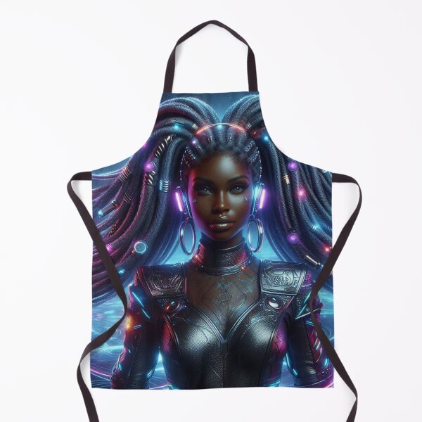 Item preview, Afrofuturistic Melanin Queen – Sci-Fi Black Woman Art | Futuristic Empowerment Wall Art designed and sold by BloomyBCrafts.